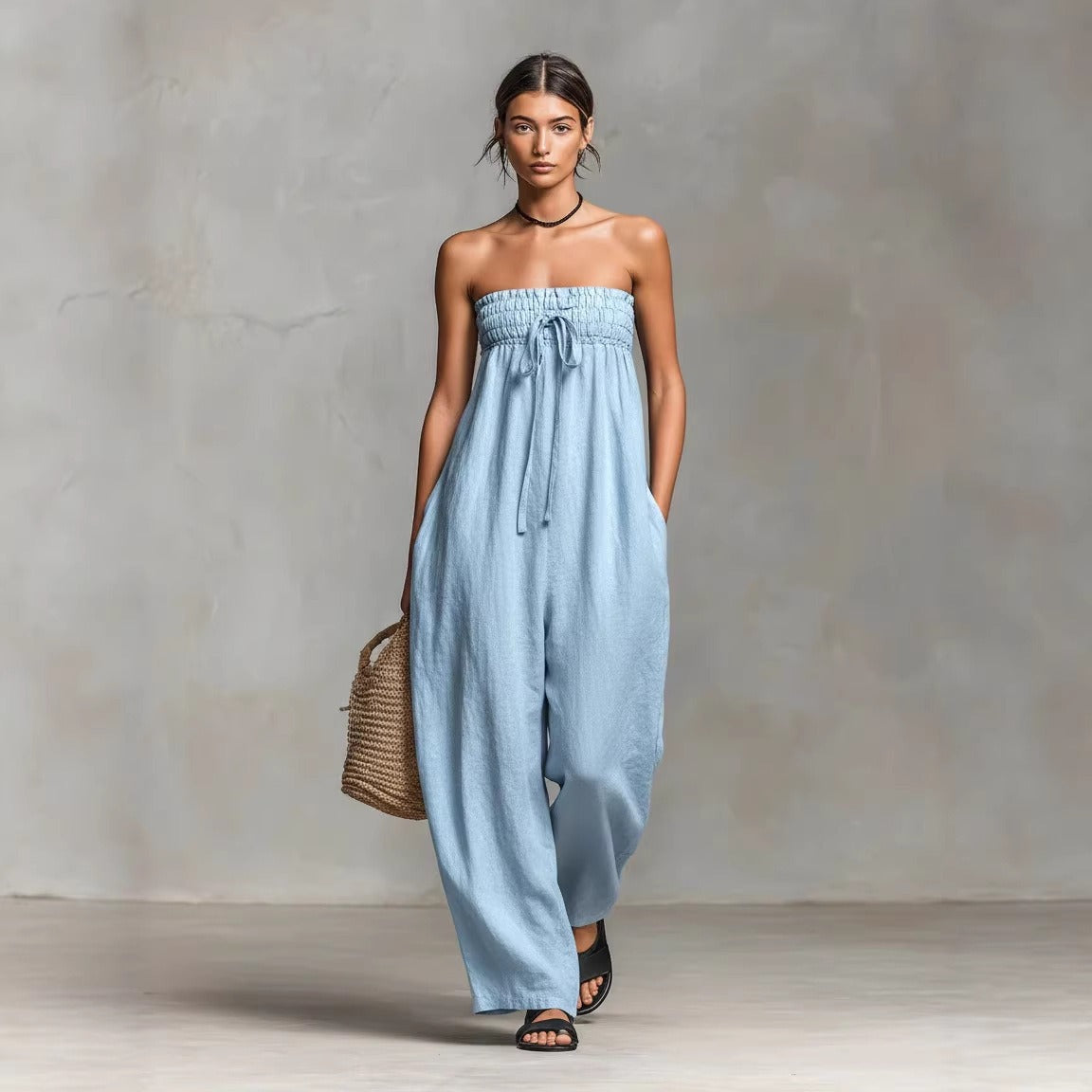 NINA | Strapless Wide-Leg Jumpsuit