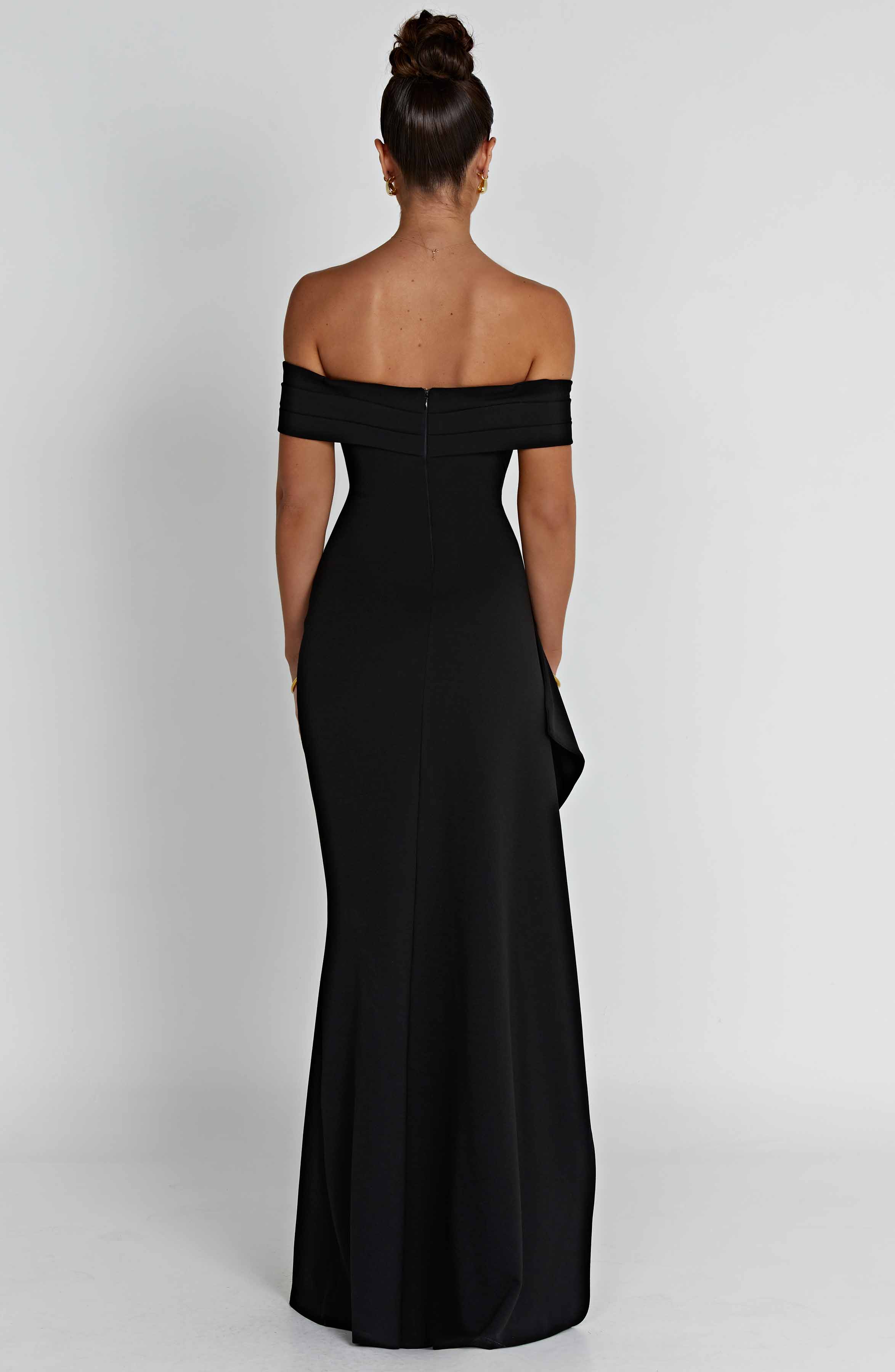 KIM | Off-Shoulder Satijnen Maxijurk